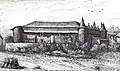 Nordöstliche Fassade der Schlossruine um ca. 1880