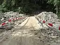 Brücke über den Rufibach nach dem Murgang am 17. Aug. 2016
