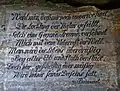 Inschrift in der Thümmelgrotte