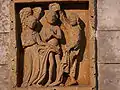 Flachrelief aus dem 14. Jahrhundert (Die Taufe Christi)