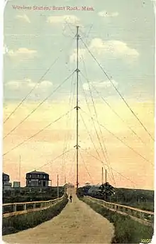 Erster Radiosender in den USA ab 1906 (Postkarte 1910)