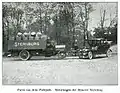 Fahrzeuge des Fuhrparks der Brauerei, um 1907