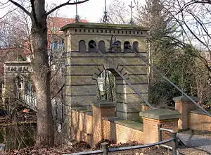 Rosentalbrücke am Westende des Inselwalls