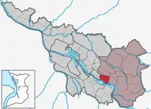 Stadt Bremen, Stadtteil Östliche Vorstadt hervorgehoben