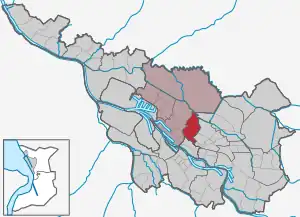 Stadt Bremen, Stadtteil Findorff hervorgehoben