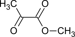Strukturformel von Brenztraubensäuremethylester