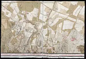 Perchtoldsdorf um 1755 (Mitte unten)