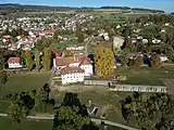 Schloss Brestenberg aus der Luft