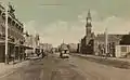 Bridge Road im Jahr 1908 mit Blick zum Zentrum Melbourne