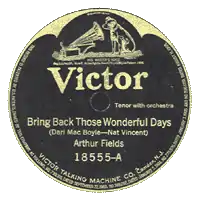 Bring Back Those Wonderful Days, 1919