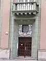 Portal des Wohnhauses für Angestellte der Berg- und Hüttengesellschaft in Brno