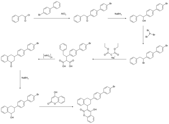 Synthese von Brodifacoum