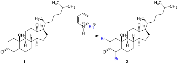Bromierung eines 3-Ketosteroids