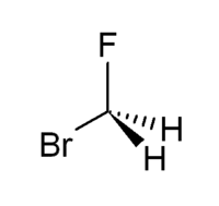 Strukturformel von Bromfluormethan