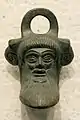 Männerkopf-Attasche einer Situla aus Dodona, Ende 6. Jahrhundert vor Christus.