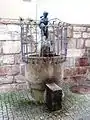 Knabe mit Ferkel