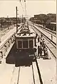 Ein Elektrozug 1930 bei der Station Sabunçu