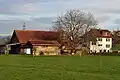 Weiler Barenberg, im Hintergrund Kempraten-Lenggis und der Etzel