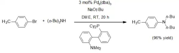 Eine typische Buchwald-Hartwig-Aminierungusing mit Natrium-2-methylpropan-2-olat