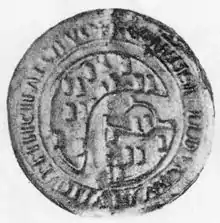 Rückseite einer Bulle Kaiser Friedrichs&nbsp;II. von 1246