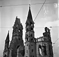Nahaufnahme der Ruine, 1954