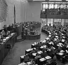 1. Lesung der Pariser Verträge,Bonn 1954