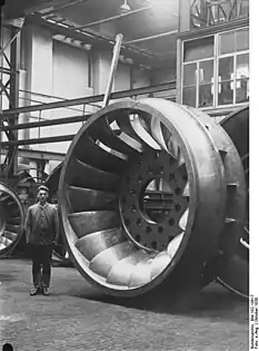 Laufrad von 1930 für das Kraftwerk Chippawa am Niagarafall