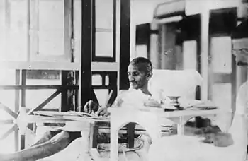 Mahatma Gandhi im Hungerstreik