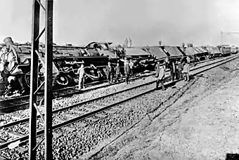 Eisenbahnattentat während der Märzkämpfe
