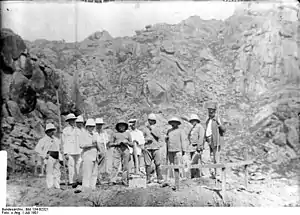 Grundsteinlegung der Irenebaude(Datierung unklar: 1899 oder 1902)