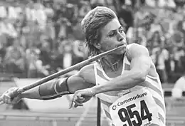 Vizeeuropameisterin Petra Felke errang ihren ersten großen internationalen Erfolg – 1987 wurde sie Vizeweltmeisterin, 1988 gab es Olympiagold, 1990 EM-Bronze und 1991 WM-Silber