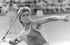 Die Olympiasiegerin von 1988 – damals als Petra Felke – und Weltrekordinhaberin Petra Meier erreichte Platz&nbsp;sieben