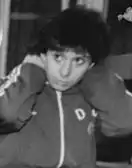 Sabine Brehm beim Eisschnelllauf-Weltcup in Berlin am 26. November 1988