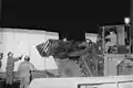 Demontage der Mauer zw. Brandenburger Tor und Checkpoint Charlie im Februar 1990