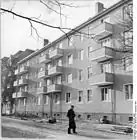 Gutenbergstraße: neue Wohnblocks, 1957