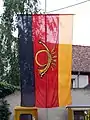 Bundespostbanner vor dem Postmuseum Rheinhessen