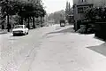 Pirna: historische Aufnahme mit Blick auf den Kreuzungsbereich der Dresdner Straße mit der Maxim-Gorki-Straße/ Dippoldiswalder Straße (Aufnahme 1981)