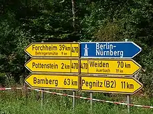 Schilder an der  B 470