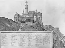 Höchster Butterfassturm-Bergfried auf Burg Rheinfels, 1607