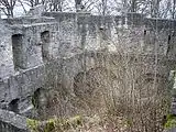 Teilansicht des Hauptgebäudes, Blick nach Nordwesten zum Torturm