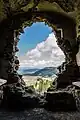Burgruine Hardegg, Wanddurchbruch mit Blick Richtung St. Veit