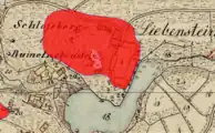 Lageplan von Burg Liebenstein (Bayern) auf dem Urkataster von Bayern