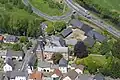 Luftaufnahme mit der Oberburg im Vordergrund