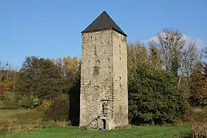 Der Hauptturm der ehemaligen Burg Mühlenbach