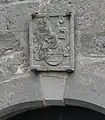 Wappen der Gemmingen über dem Tor der Burg Maienfels