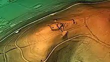3D-Ansicht des digitalen Geländemodells