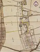 Lage der Burg 1868