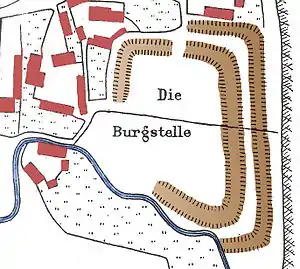 Lage der Burg Weferlingen
