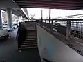Zugemauerter Zugang am Ende einer Treppe