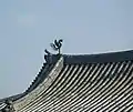 Phönix-Statue auf dem tatsächlichen Byōdō-in